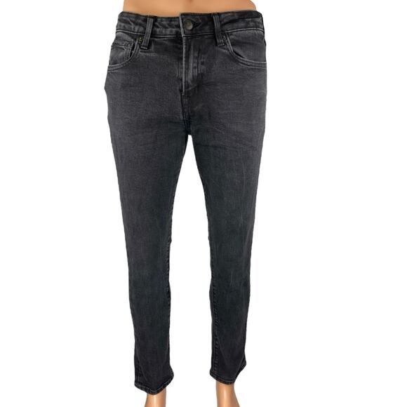 Aeropostale Men's Black Washed Mid Rise Slim Straight Leg Denim Jeans Size 30x32 - Picture 1 of 5